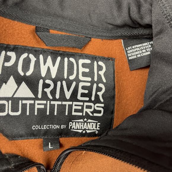 Powder River Outfitters Softshell‎ Vest Men L Brown Rock&Roll/Music Fest NWT - Picture 3 of 12